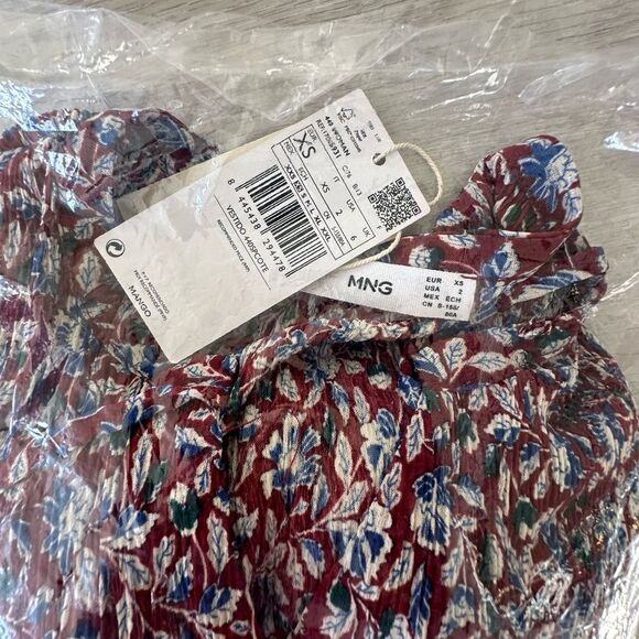 Mango‎ Floral print dress Red 2 NWT IN PACKAGING - Picture 11 of 11